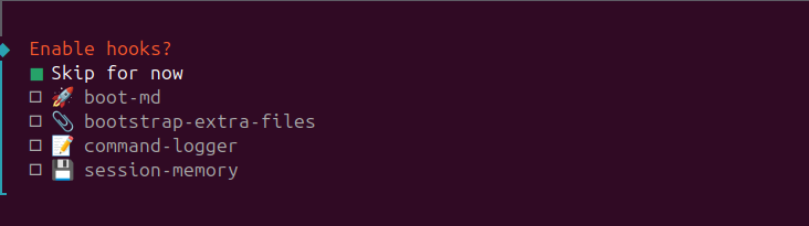 Enable hooks for openclaw