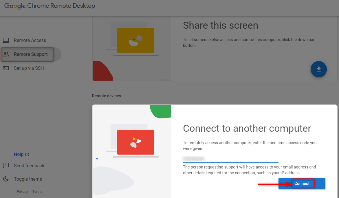 Connect to a remote computer