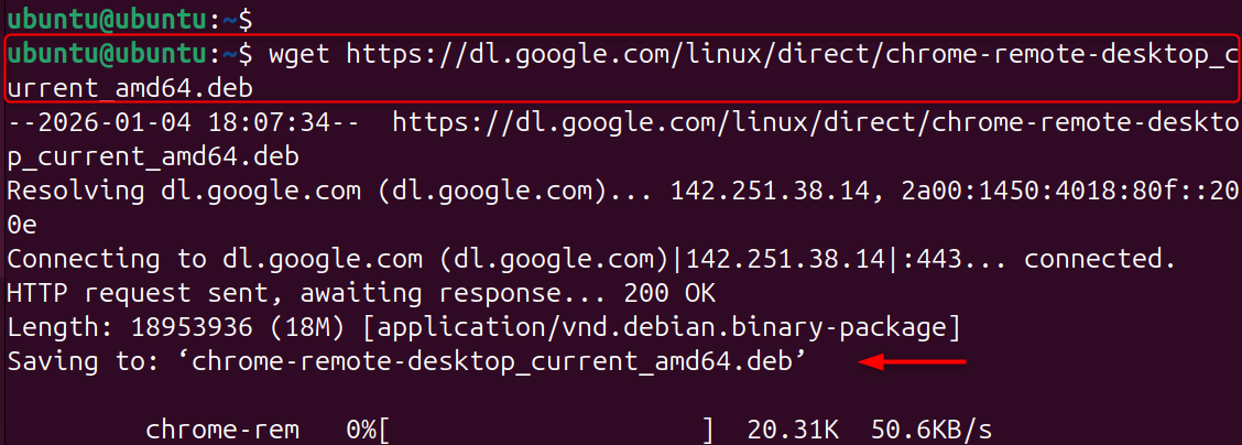 wget https://dl.google.com/linux/direct/chrome-remote-desktop_current_amd64.deb