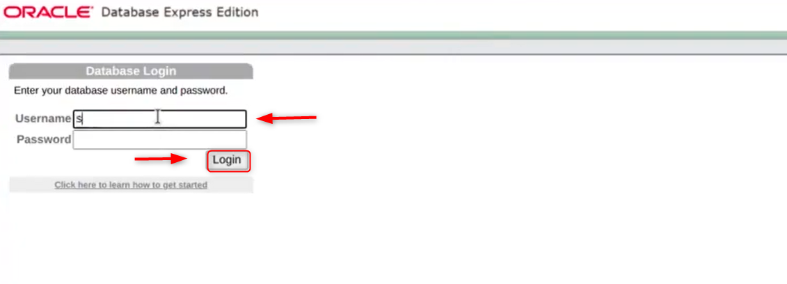 login oracle enterprise manager