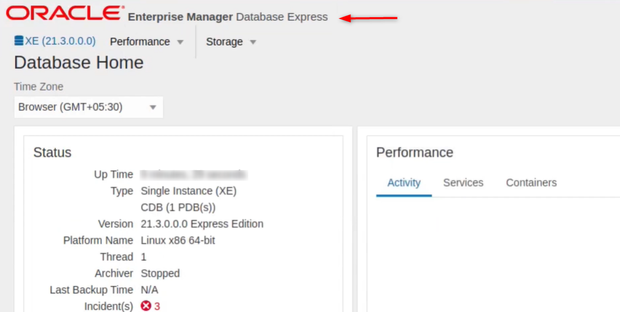 connect to oracle xe