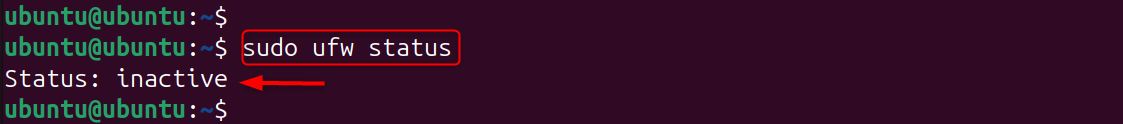 sudo ufw status