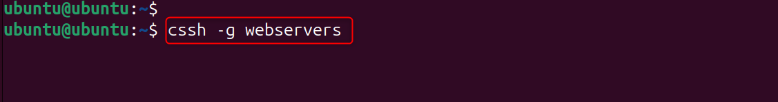 cssh -g webservers