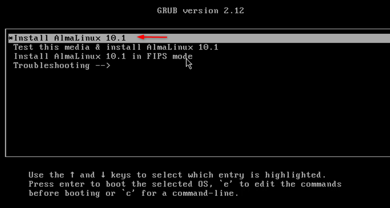 install AlmaLinux 10