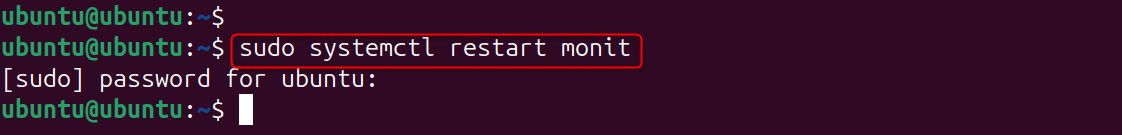 sudo systemctl restart monit
