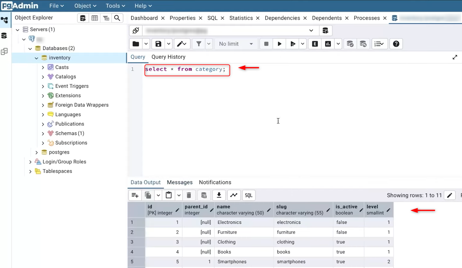 select * from category;