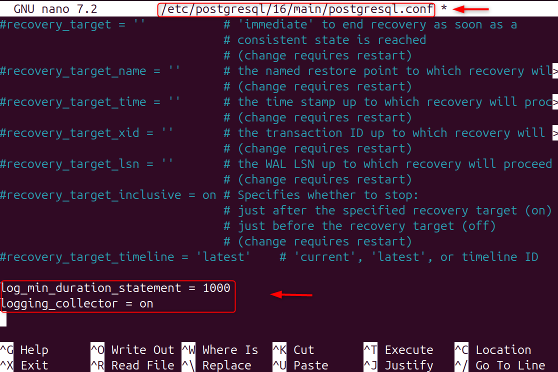 sudo nano /etc/postgresql/16/main/postgresql.conf
