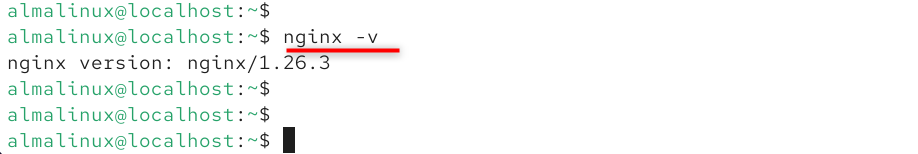 nginx -v