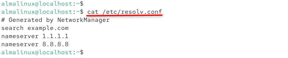 cat /etc/resolv.conf