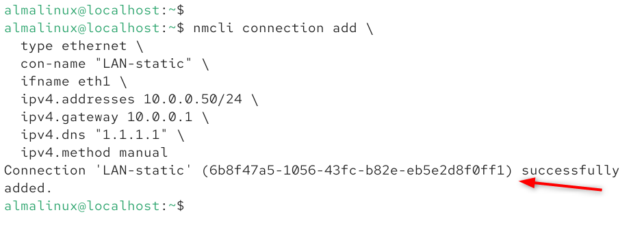 nmcli connection add
