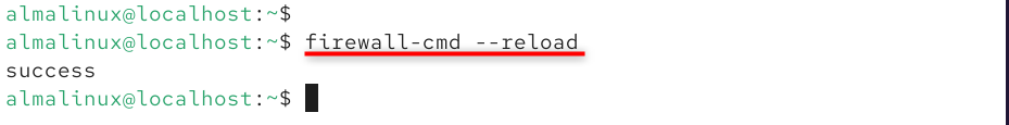 firewall-cmd --reload
