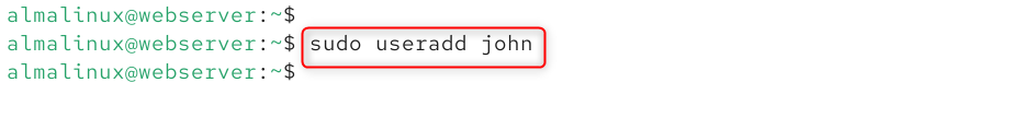 sudo useradd john