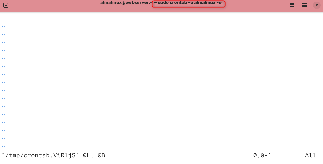 sudo crontab -u username -e