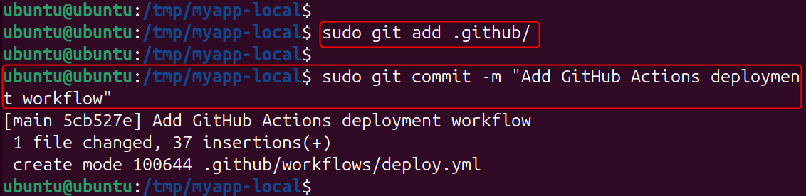sudo git add .github/