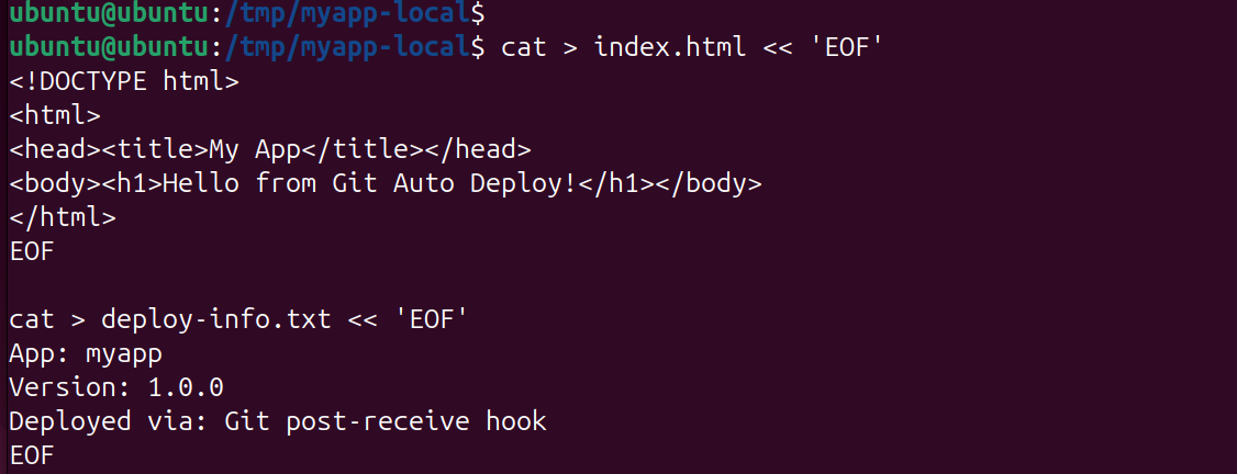 deploying git app