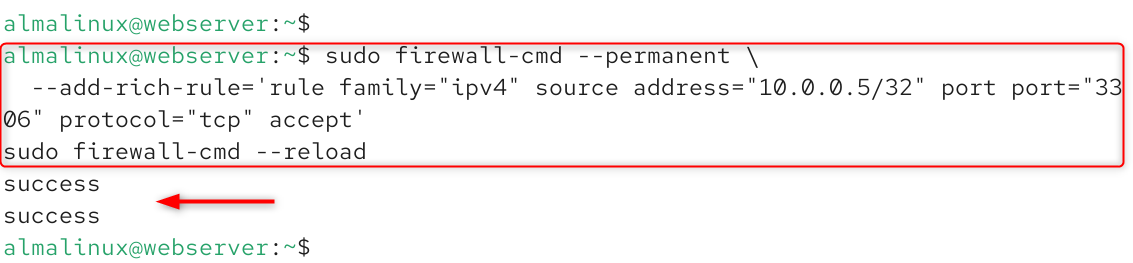 sudo firewall-cmd --permanent \