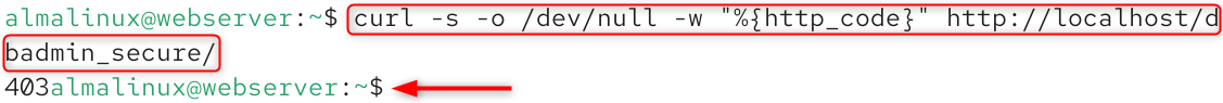 curl -s -o /dev/null -w 
