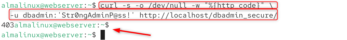 curl -s -o /dev/null -w 