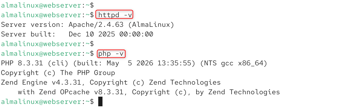 httpd -v
