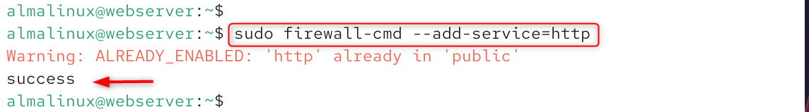 sudo firewall-cmd --add-service=http