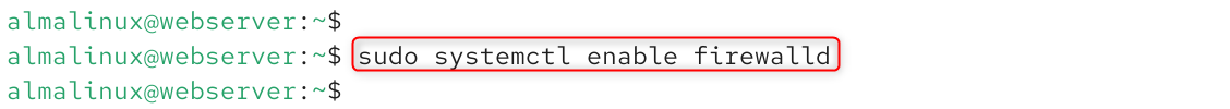 sudo systemctl enable firewalld