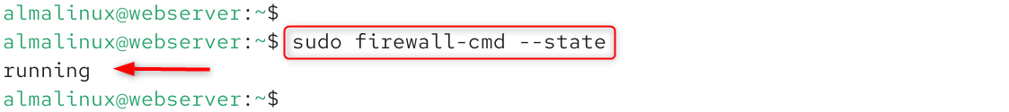 sudo firewall-cmd --state