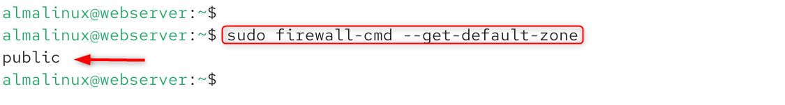 sudo firewall-cmd --get-default-zone