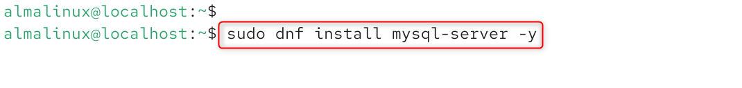   sudo dnf install mysql-server -y
