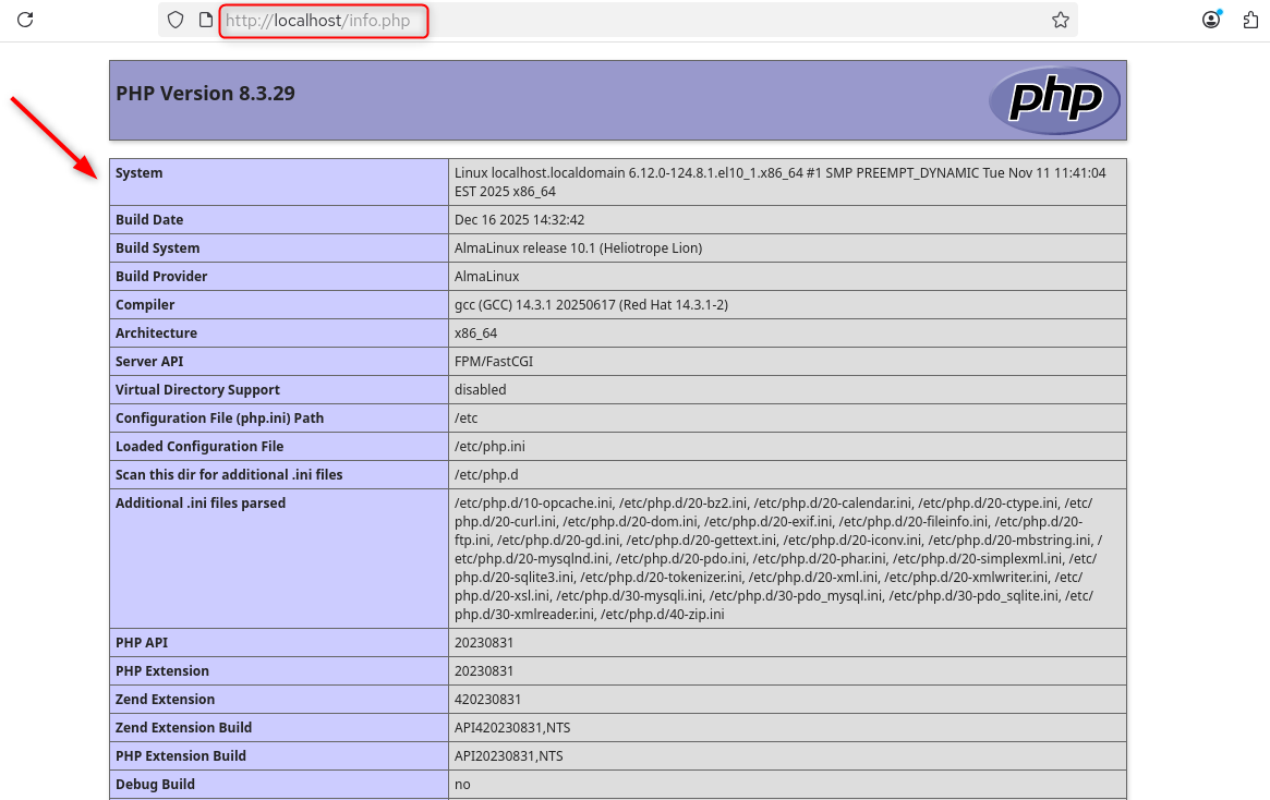   http://your-server-ip/info.php
