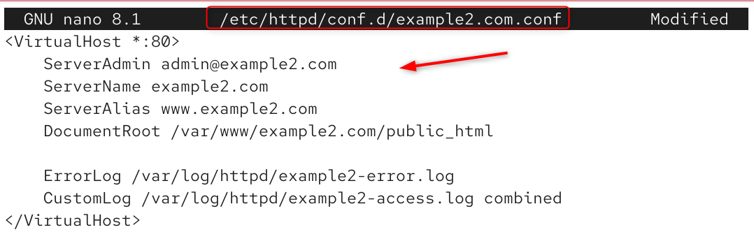 /etc/httpd/conf.d/example2.com.conf