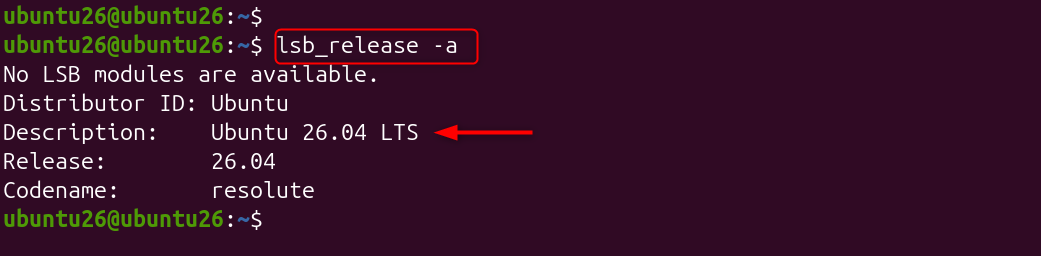   lsb_release -a
