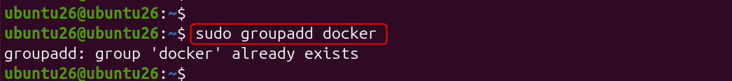 sudo groupadd docker
