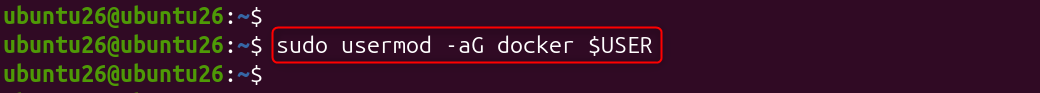 sudo usermod -aG docker $USER