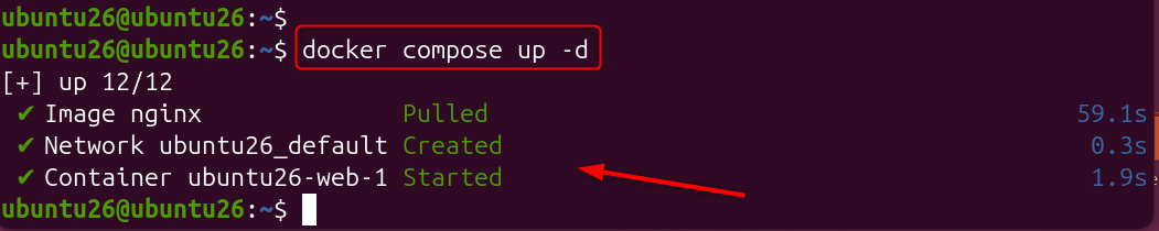 docker compose up -d