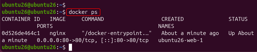 docker ps