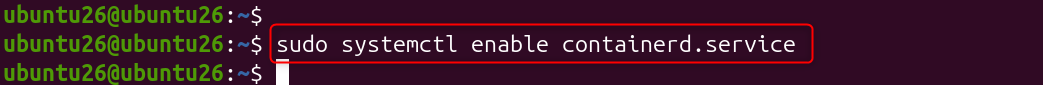 sudo systemctl enable containerd.service