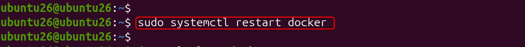 sudo systemctl restart docker