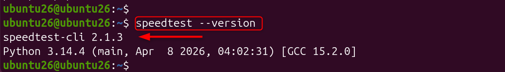 speedtest --version
