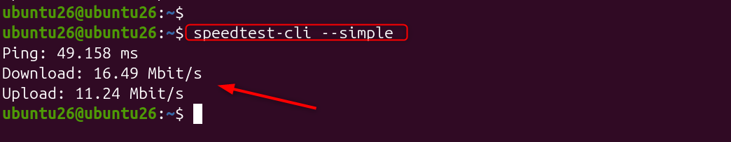 speedtest-cli --simple