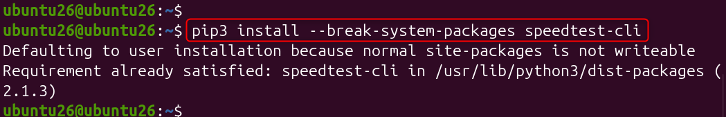 pip3 install speedtest-cli