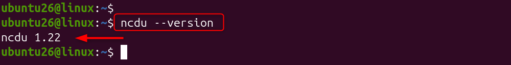 ncdu --version
