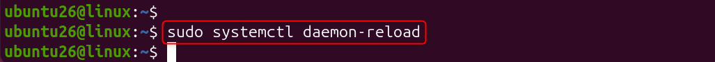 sudo systemctl daemon-reload