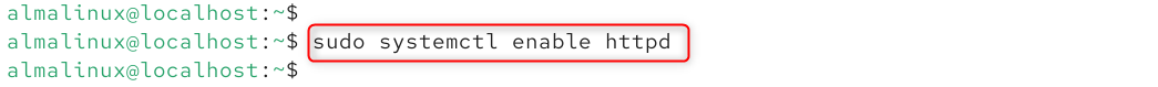 sudo systemctl enable httpd