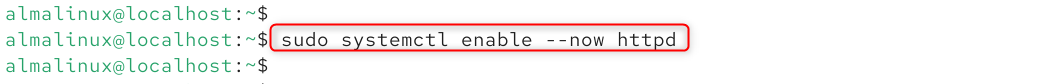 sudo systemctl enable --now httpd