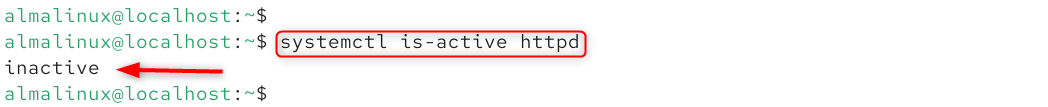 systemctl is-active httpd