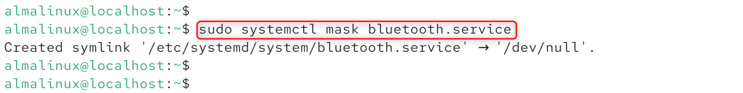 sudo systemctl mask bluetooth.service