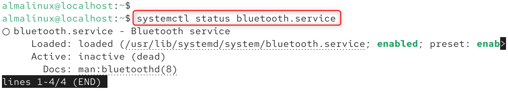 systemctl status bluetooth.service