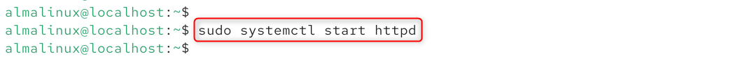 sudo systemctl start httpd