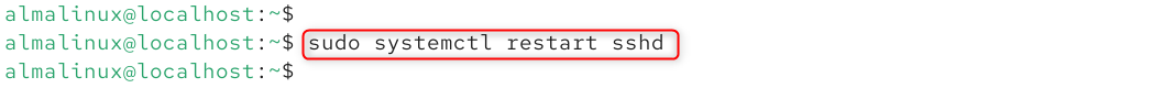 sudo systemctl restart sshd