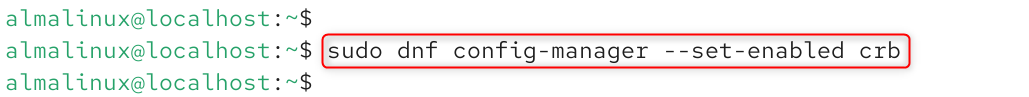 sudo dnf config-manager --set-enabled crb